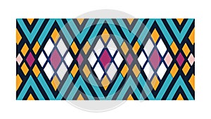 Vibrant Geometric Rhombus Pattern Background, vector design Generative AI