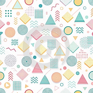 Vibrant geometric shapes pattern