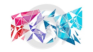 Vibrant Geometric Shards Abstract Vector Art, Dynamic Fragment Design, vector design Generative AI