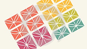 Vibrant geometric squares pattern, modern abstract background design, vector design Generative AI