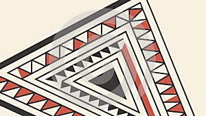 Vibrant Geometric Triangle Border, Abstract Tribal Inspired Pattern, vector design Generative AI