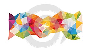 Vibrant Geometric Triangle Mosaic, Abstract Colorful Pattern, vector design Generative AI