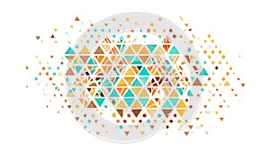 Vibrant geometric triangle pattern creates a dynamic modern background, vector design Generative AI