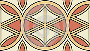 Vibrant Geometric Triangles & Hexagons Pattern, vector design Generative AI