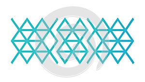 Vibrant geometric weave pattern, dynamic abstract background. vector design Generative AI