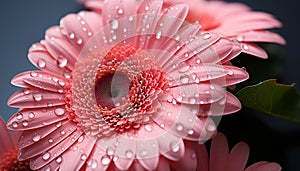 Vibrant gerbera daisy blossom reflects love in nature beauty generated by AI
