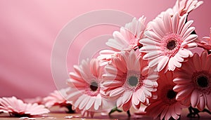 Vibrant gerbera daisy bouquet showcases nature beauty in pink generated by AI