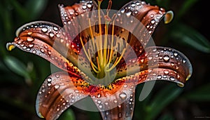 Vibrant gerbera daisy reflects fragility in nature generated by AI