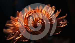 Vibrant gerbera daisy in wet meadow reflection generated by AI