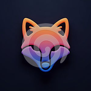 Vibrant Gradient Fox Head Logo