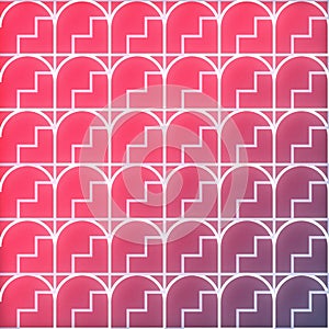 Vibrant Gradient Geometric Arch and Step Pattern Background