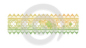 Vibrant Gradient Ornate Border with Abstract Geometric Pattern, vector design Generative AI
