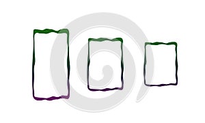 Vibrant Gradient Outline Frames Set