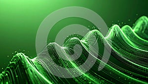 Futuristic Green Data Flow Visualization