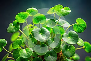 Vibrant Green Ivy Dichondra Microcalyx Groundcover on a Transparent Background HighQuality Minimalist Botanical Image photo