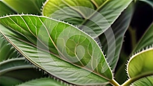 Vibrant Green Leaf Veins