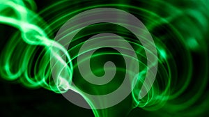 Smokefy premium, vibrant green smoke forming mesmerizing ethereal arcs photo