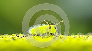A Vibrant Green Springtail
