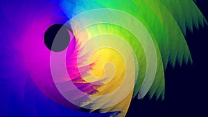 Vibrant Happy Colorful Rainbow Swirl Abstract Fractal Background