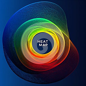 Vibrant Heat Map Sound Wave Abstract