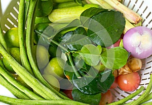 Vibrant herbs and vegetables