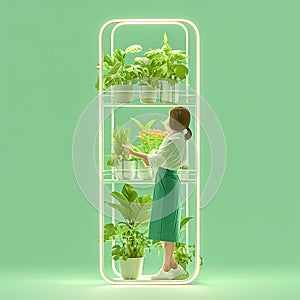Vibrant High-Tech Plant Stand â€“ Perfect for Indoor Gardens