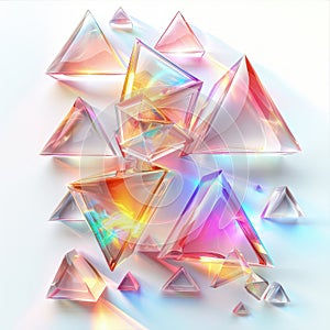 Vibrant holo abstract 3D shape, captivating images showcasing holographic textures and dynamic forms, a mesmerizing photo