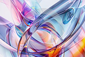 Vibrant holo abstract 3D shape, captivating images showcasing holographic textures and dynamic forms, a mesmerizing photo