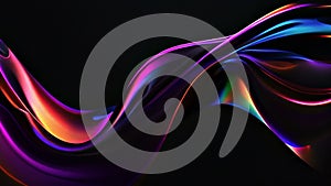 Vibrant holographic waves abstract background.