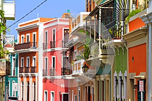 Vibrant houses San Juan