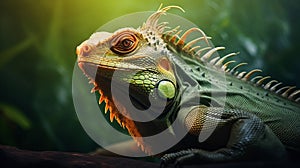 Vibrant Iguana Photography With Japanese Minimalism In 8k Resolution