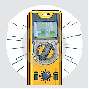 Digital Multimeter Electrical Testing Tool Vector Illustration