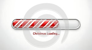 Christmas Loading Bar with Candy Cane Design