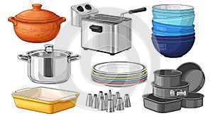 Culinary Collection: Assorted Kitchenware and Baking Tools