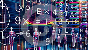 Futuristic Digital Abstract Matrix