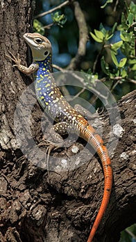 Vibrant image of Podarcis Siculus lizard, natures colorful marvel