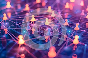 Vibrant image of social network connection and community concept for search optimization