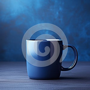 Vibrant Indigo Mug Mockup With Creative Commons Attribution