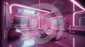 Pink & Magenta: Shiny Bionic Interior with Award-Winning 8K HD Desig photo