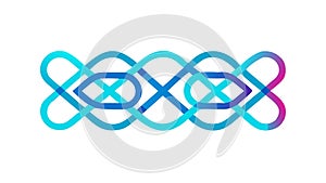 Vibrant Interlocking Abstract Knot Pattern Dynamic Graphic, vector design Generative AI