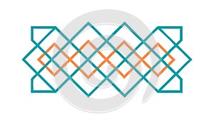 Vibrant Interlocking Diamonds, Dynamic Geometric Pattern, vector design Generative AI