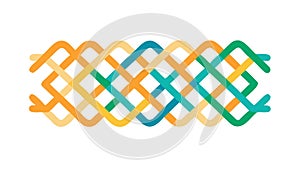 Vibrant Interlocking Geometric Abstract Pattern Design, vector design Generative AI