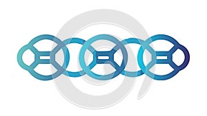 Vibrant Interlocking Rings Geometric Pattern, vector design Generative AI