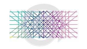 Vibrant Intersecting Lines Grid, Abstract Tech Background, vector design Generative AI