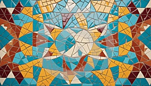 Colorful Geometric Mosaic Pattern Background.