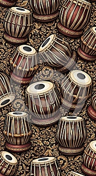 Indian Tabla Drums Pattern