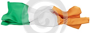 Vibrant Irish Tricolor Flag Billowing in the Breeze, Symbolizing Peace and Unity