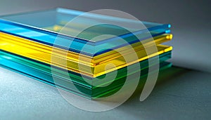 Vibrant Layers of Colored Acrylic Sheets