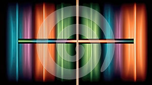 Vibrant Light Interference Patterns From the Double Slit Experiment Showcasing Wave Behavior
