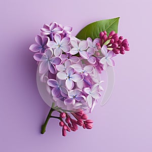 Vibrant Lilac Sculpted In Cinema4d: Minimal Retouching, Frontal View photo
